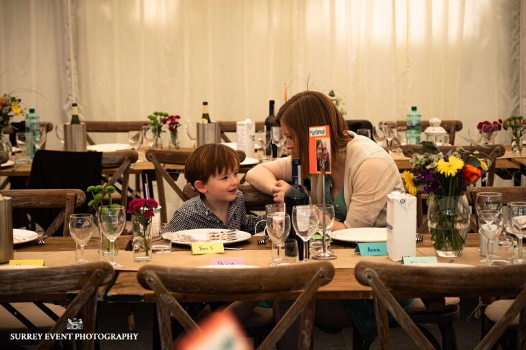 Garden party celebration - documentary wedding photographer in Surrey