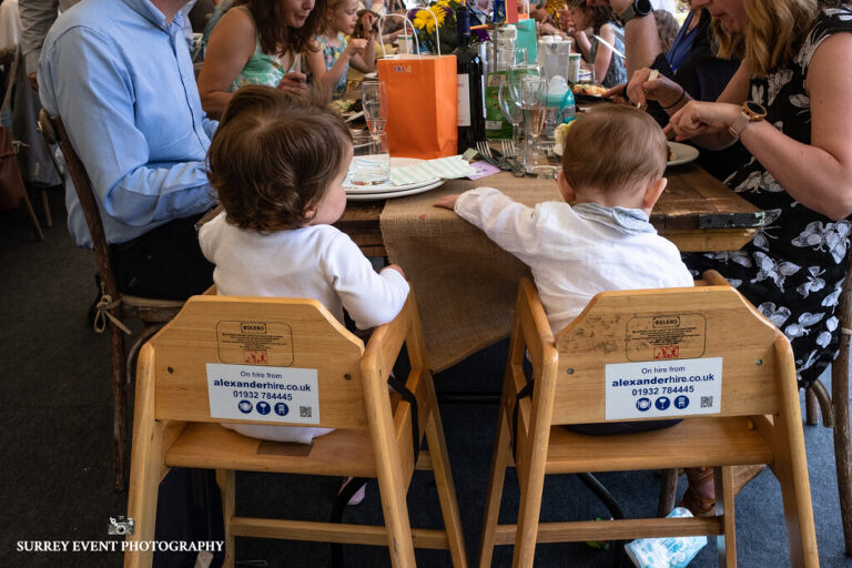Garden party celebration - documentary wedding photographer in Surrey