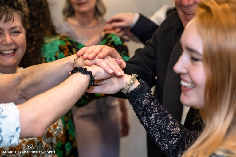 Documentary wedding photography in Surrey at a Scottish ceilidh